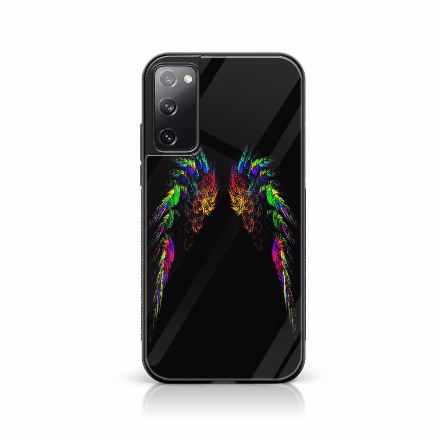 Galaxy S20 FE - Angel Wing Series - Premium Printed Glass soft Bumper shock Proof Case