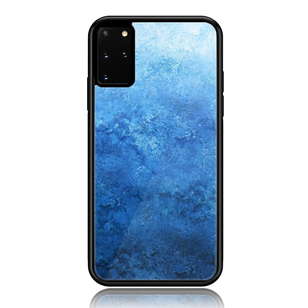 Galaxy S20 Plus - Blue Marble Series - Premium Printed Glass soft Bumper shock Proof Case