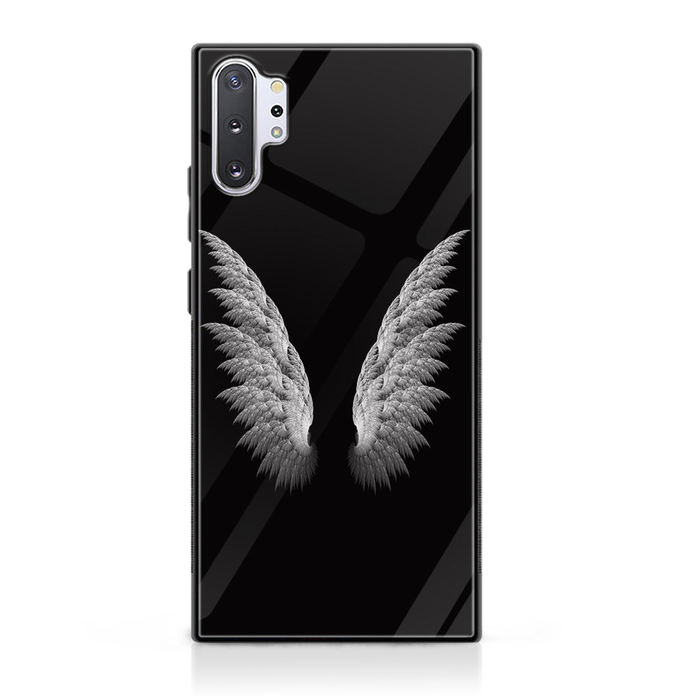 Samsung Galaxy Note 10 Pro/ Plus - Angel Wing Series - Premium Printed Glass soft Bumper shock Proof Case