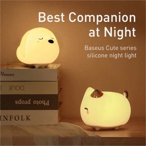 Baseus Rechargeable Night Light Touch Sensor Side Lamps Cat & Dog Styles