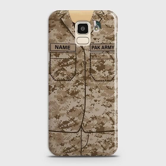 Samsung Galaxy J6 Army shirt with Custom Name Case
