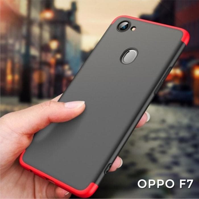 Oppo All Gkk Branded 3 In 1 Cases Hybrid Case Oppo F7 / Red+Black