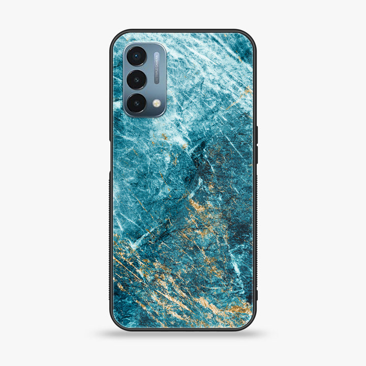 OnePlus Nord N200 5G - Blue Marble Design 10 V 2.0 - Premium Printed Glass soft Bumper shock Proof Case CS-47240