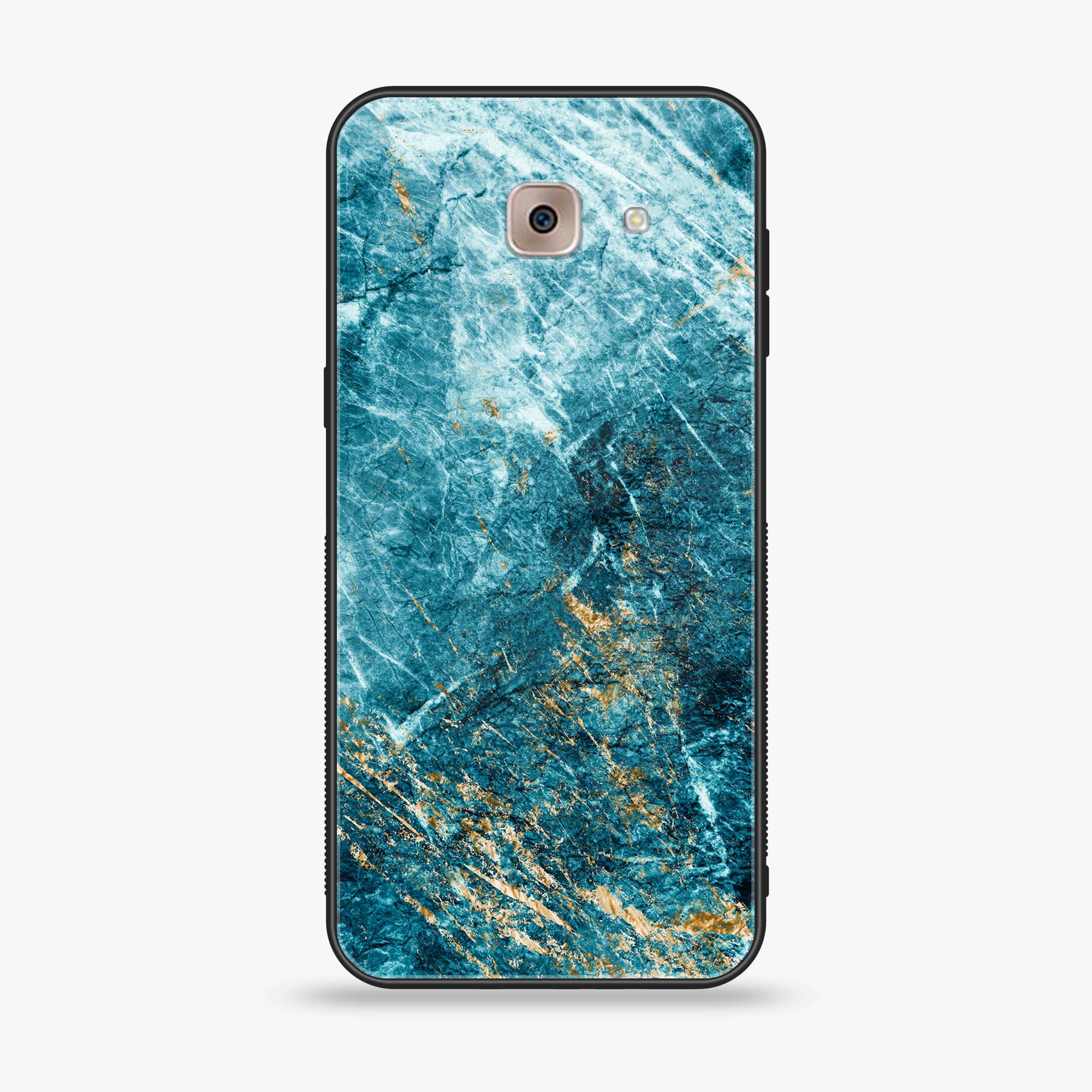 Samsung Galaxy J7 Max - Blue Marble Series V 2.0 - Premium Printed Glass soft Bumper shock Proof Case
