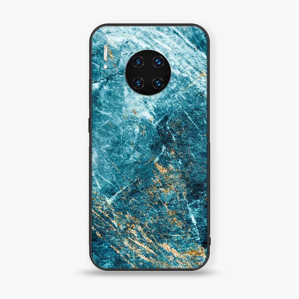 Huawei Mate 30 Pro - Blue Marble Series V 2.0 - Premium Printed Glass soft Bumper shock Proof Case