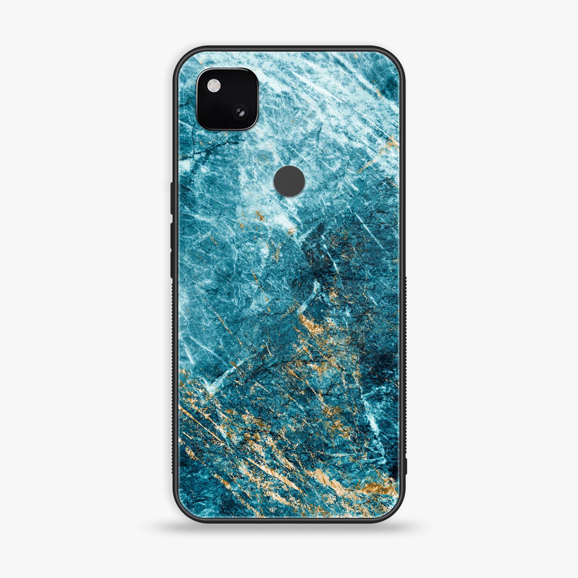 Google Pixel 4A 4G - Blue Marble Series V 2.0 - Premium Metal Printed soft Bumper Shock Proof Case