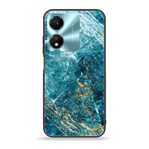 Honor X5 Plus - Blue Marble Series V 2.0 - Premium Printed Glass soft Bumper shock Proof Case