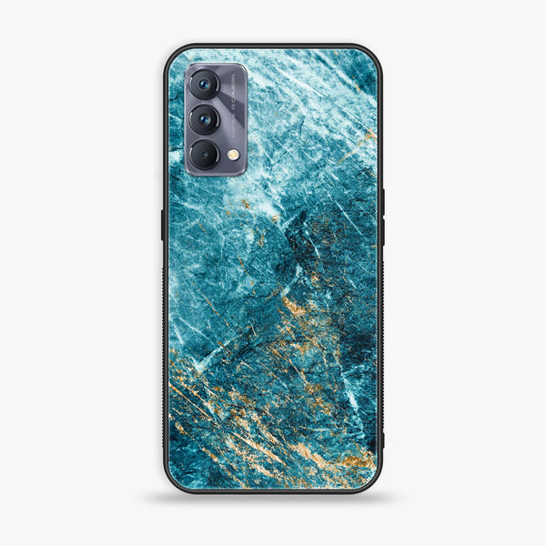Realme GT Master Edition - Blue Marble Design 10 V 2.0 - Premium Printed Glass soft Bumper shock Proof Case CS-40726
