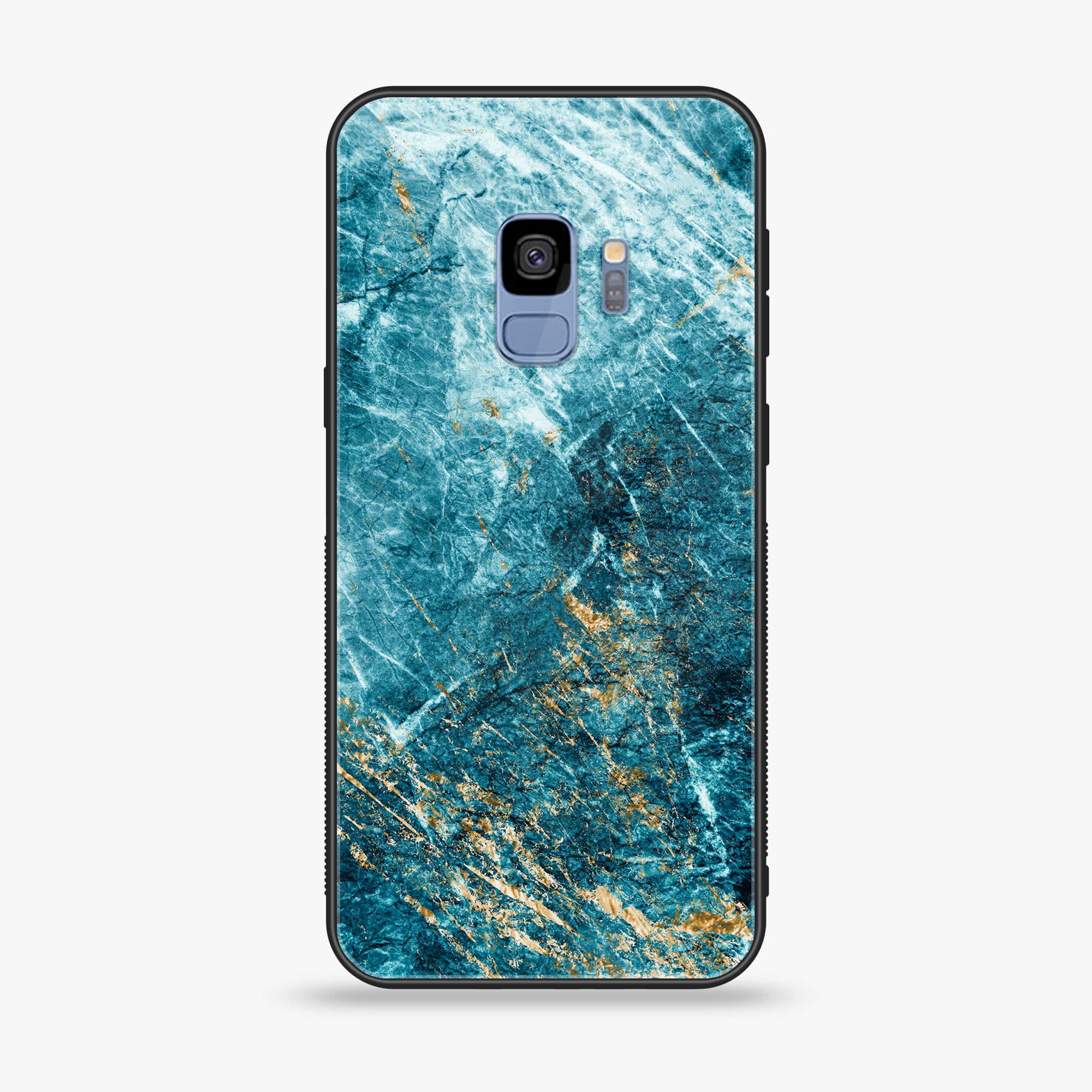 Galaxy S9 - Blue Marble Series V 2.0 - Premium Printed Glass soft Bumper shock Proof Case