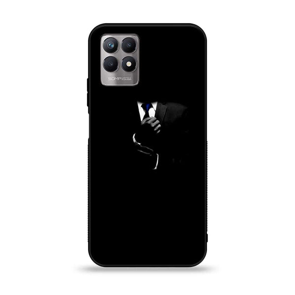 Realme 8i - Black Art Series - Premium Printed Glass soft Bumper shock Proof Case