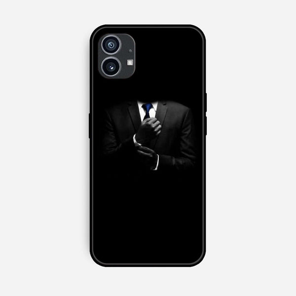 Nothing Phone (1)  Black Art Series Premium Printed Glass soft Bumper shock Proof Case