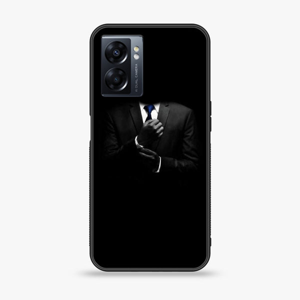 Oppo A77 4G - Black Art Series - Premium Metal Printed soft Bumper shock Proof Case