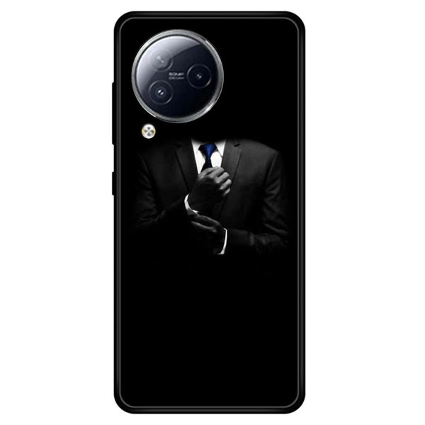 XIAOMI CIVI 3 - Black Art Series - Premium Printed Glass soft Bumper shock Proof Case