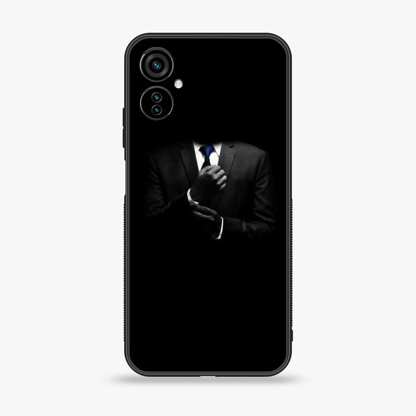 Tecno Spark 9T Black Art Series Premium Printed Glass soft Bumper shock Proof Case