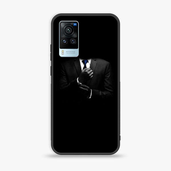 Vivo X60 Pro - Black Art Series - Premium Printed Glass soft Bumper shock Proof Case