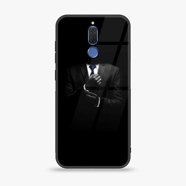 Huawei Mate 10 Lite - Black Art Design 1 - Premium Printed Glass soft Bumper shock Proof Case CS-42715