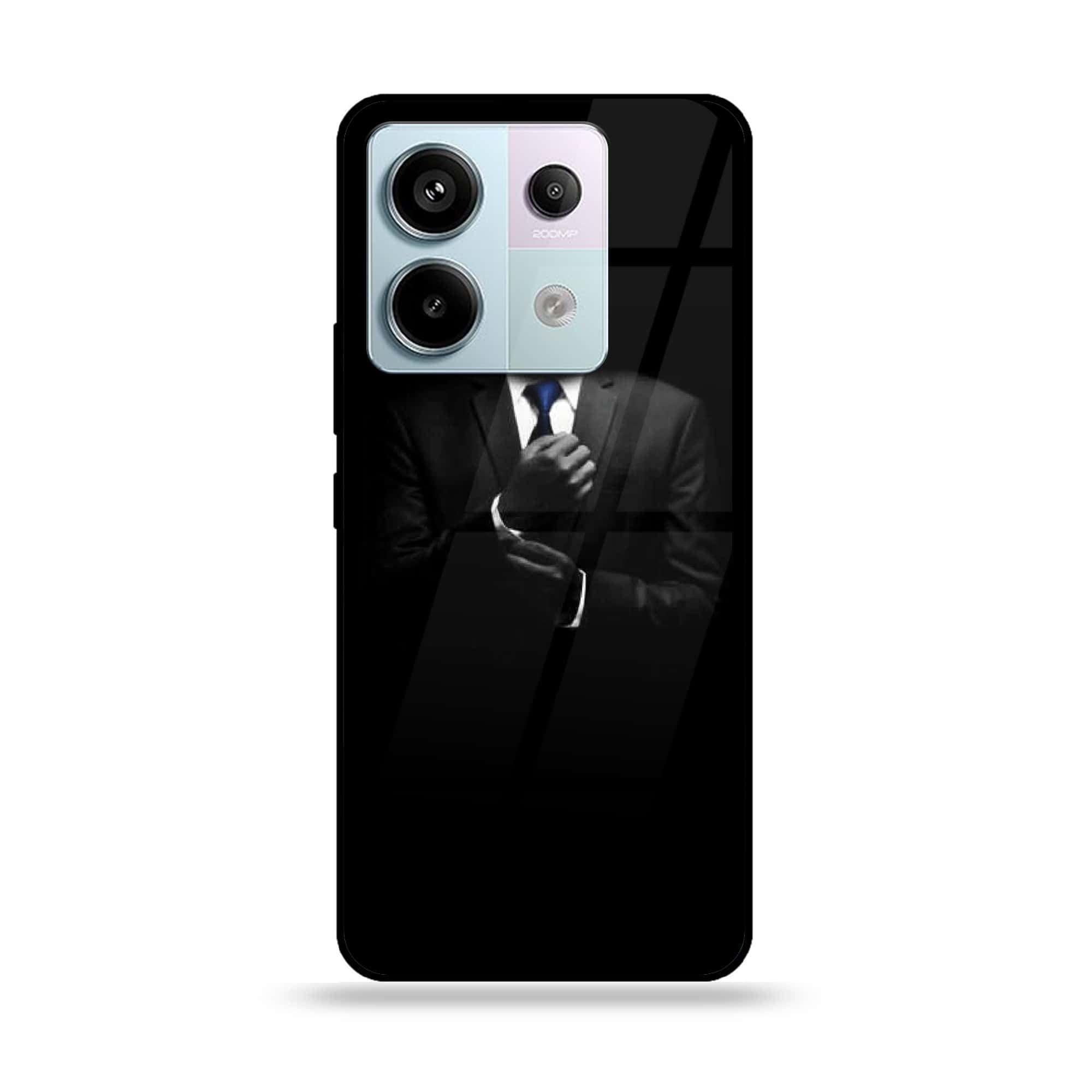 Redmi Note 13 - Black Art Series - Premium Metal Printed soft Bumper shock Proof Case