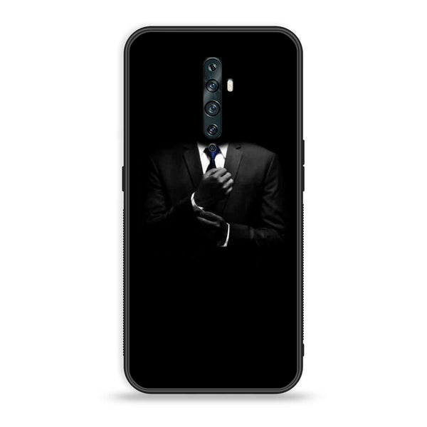 OPPO Reno 2f/2Z - Black Art Design 1- Premium Printed Glass soft Bumper shock Proof Case CS-11098