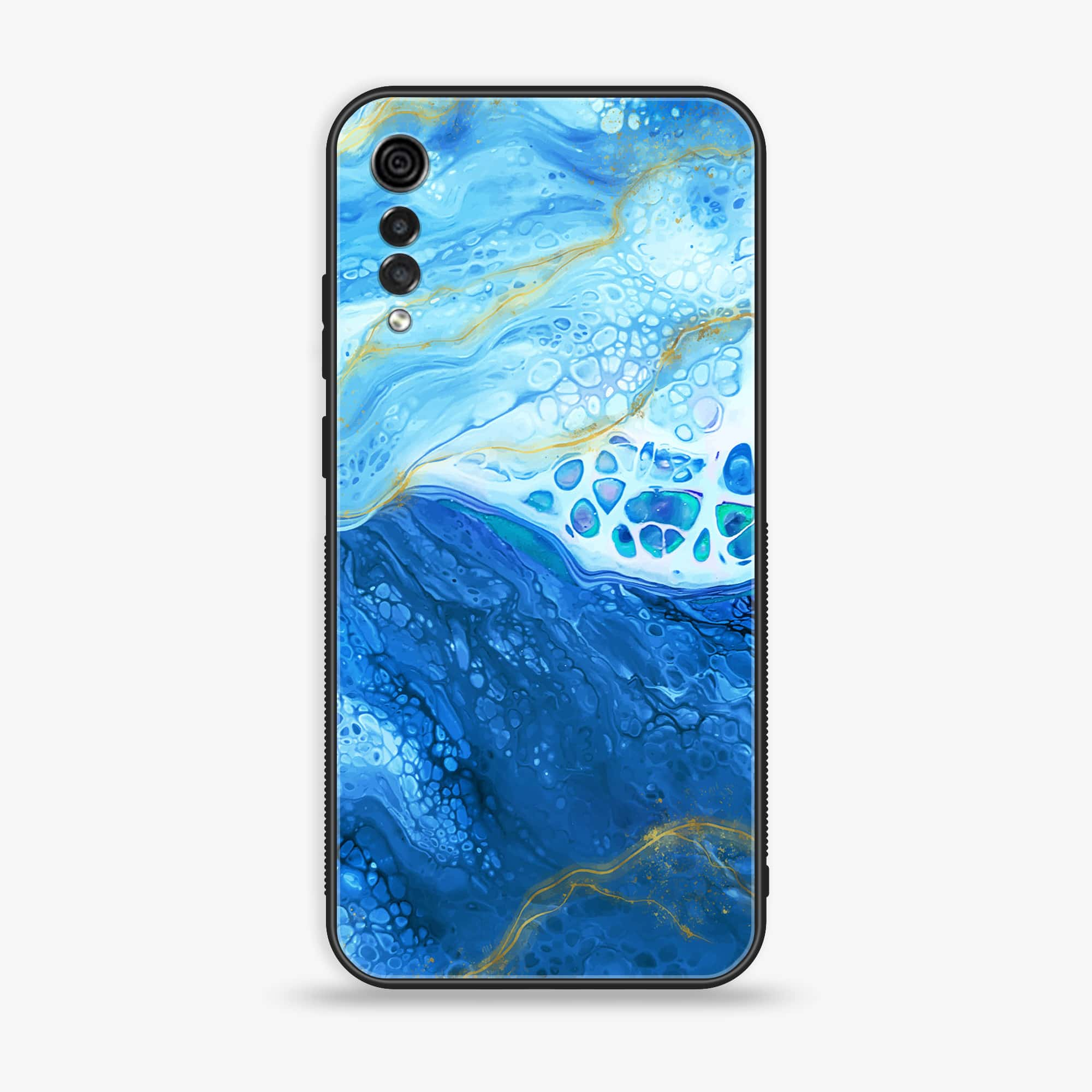 LG Velvet - Blue Marble Series V 2.0 - Premium Printed Glass soft Bumper shock Proof Case