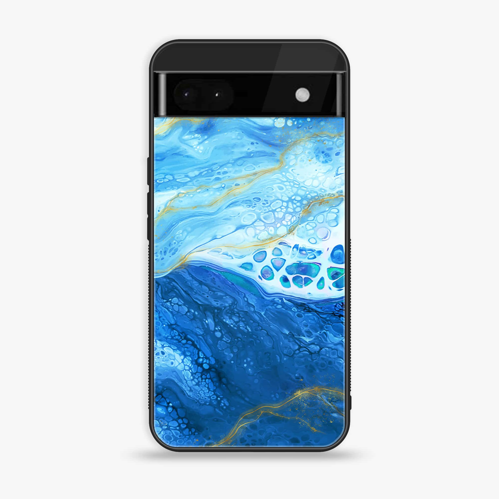 Google Pixel 6A - Blue Marble Series V 2.0 - Premium Printed Glass soft Bumper shock Proof Case