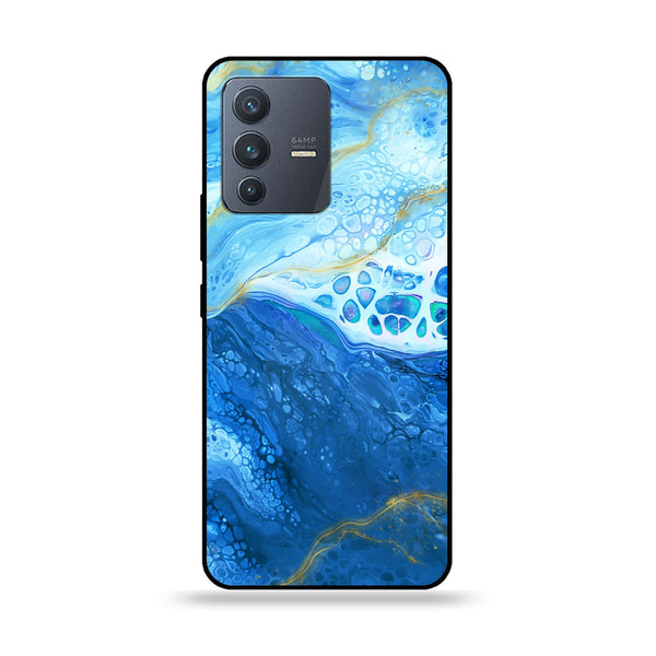 Vivo S12 - Blue Marble Series V 2.0 Design 5 - Premium Printed Glass soft Bumper shock Proof Case CS-18994