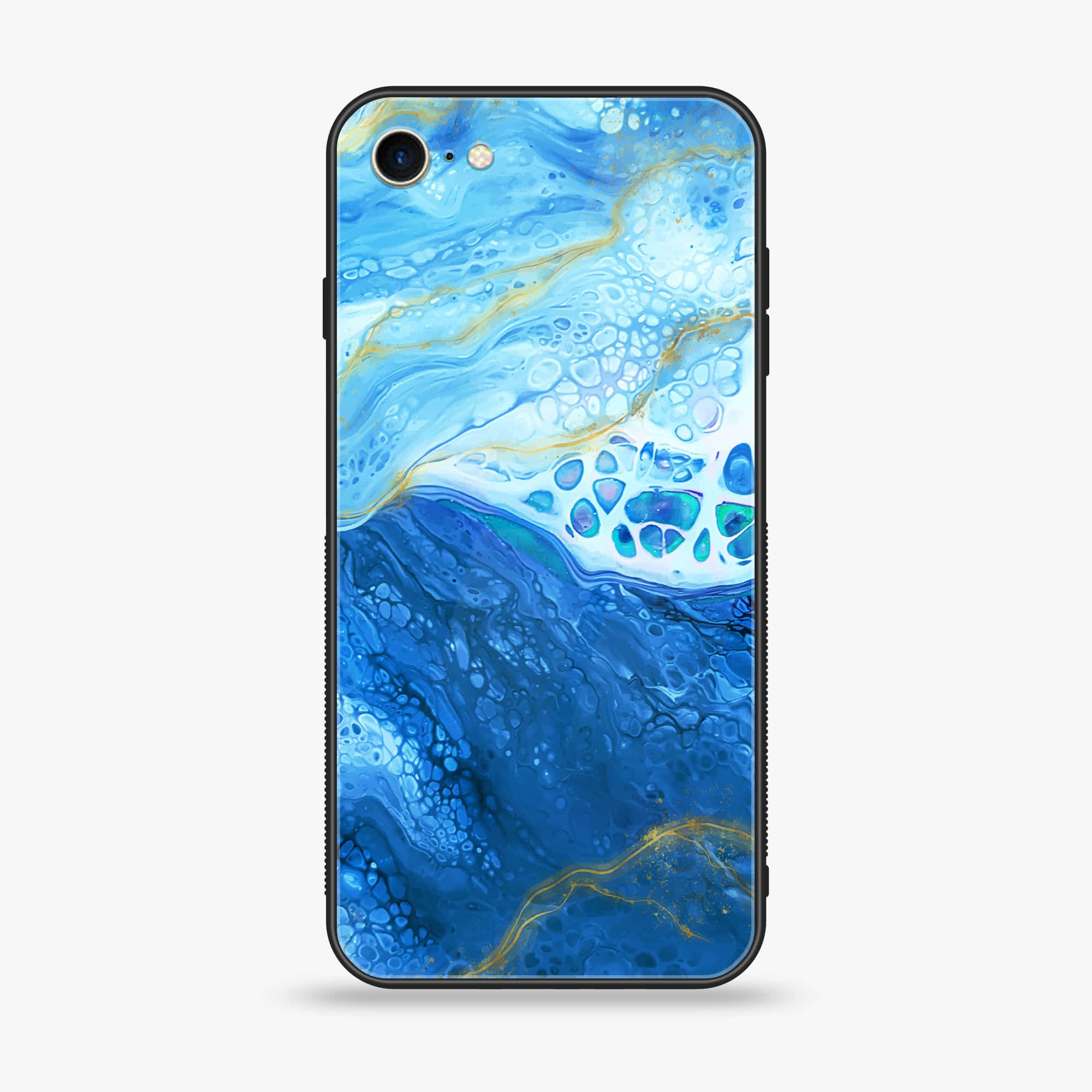 iPhone 7 - Blue Marble Series V 2.0 - Premium Printed Glass soft Bumper shock Proof Case
