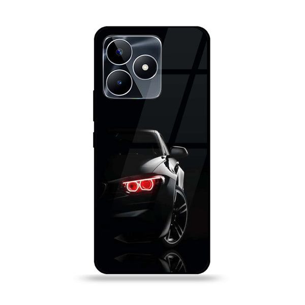 Realme Note 50 - Black Art Design 6- Premium Printed Glass soft Bumper shock Proof Case CS-13206
