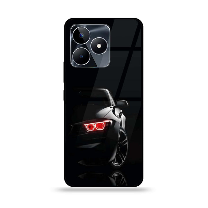 Realme C53 / C51 / Note 50  - Black Art Design 6- Premium Printed Glass soft Bumper shock Proof Case CS-13206