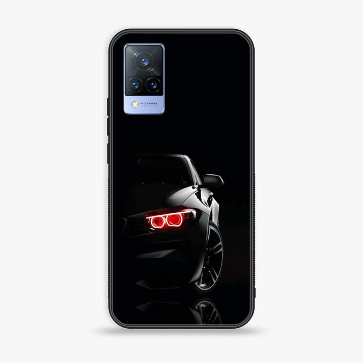 Vivo V21 - Black Art Design 6 - Premium Printed Glass soft Bumper shock Proof Case CS-42201