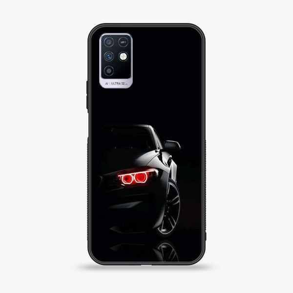Infinix Note 10 Black Art Design 6 Premium Printed Glass soft Bumper shock Proof Case CS-8451