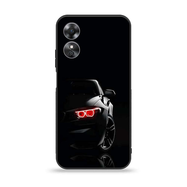 OPPO A17 - Black Art Design 6 - Premium Printed Glass soft Bumper shock Proof Case CS-17013