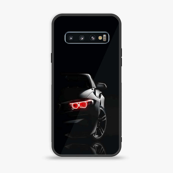 Samsung Galaxy S10 - Black Art Design 6 - Premium Printed Glass soft Bumper shock Proof Case CS-9390