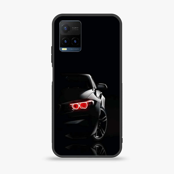 Vivo Y21t - Black Art Series Design 6  - Premium Printed Glass soft Bumper shock Proof Case CS-19984