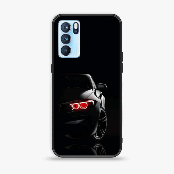 Oppo Reno 6 Pro - Black Art Design 6- Premium Printed Glass soft Bumper shock Proof Case CS-11105