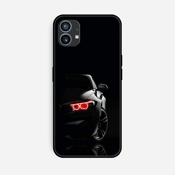 Nothing Phone (1)  Black Art Design 6 Premium Printed Glass soft Bumper shock Proof Case CS-20757