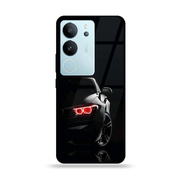 Vivo V29 - Black Art Design 6 - Premium Printed Glass soft Bumper shock Proof Case CS-8768 CS-12797