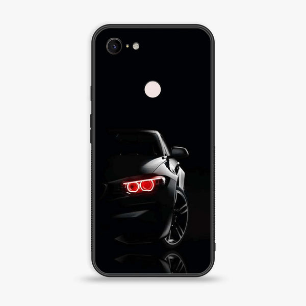 Google Pixel 3 XL- Black Art Design 6- Premium Printed Glass soft Bumper shock Proof Case CS-14831 CS-27341