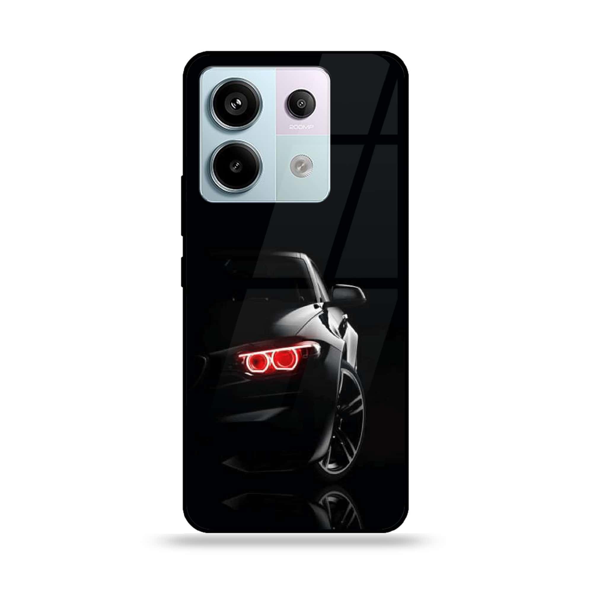 Redmi Note 13 - Black Art Series - Premium Metal Printed soft Bumper shock Proof Case