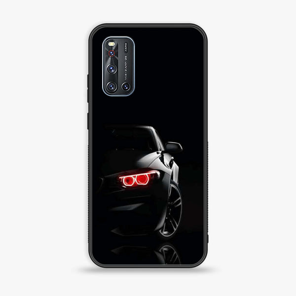 Vivo V19 - Black Art Design 6- Premium Printed Glass soft Bumper shock Proof Case CS-37306 CS-40500
