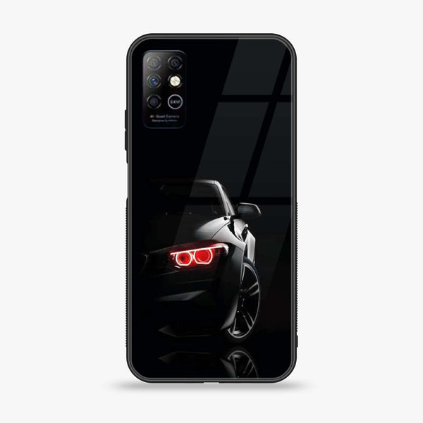 Infinix Note 8i - Black Art Design 6- Premium Printed Glass soft Bumper shock Proof Case CS-13189