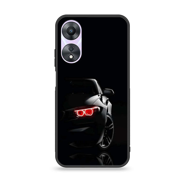 Oppo A58 - Black Art Design 6 - Premium Printed Glass soft Bumper shock Proof Case CS-34860 CS-42012