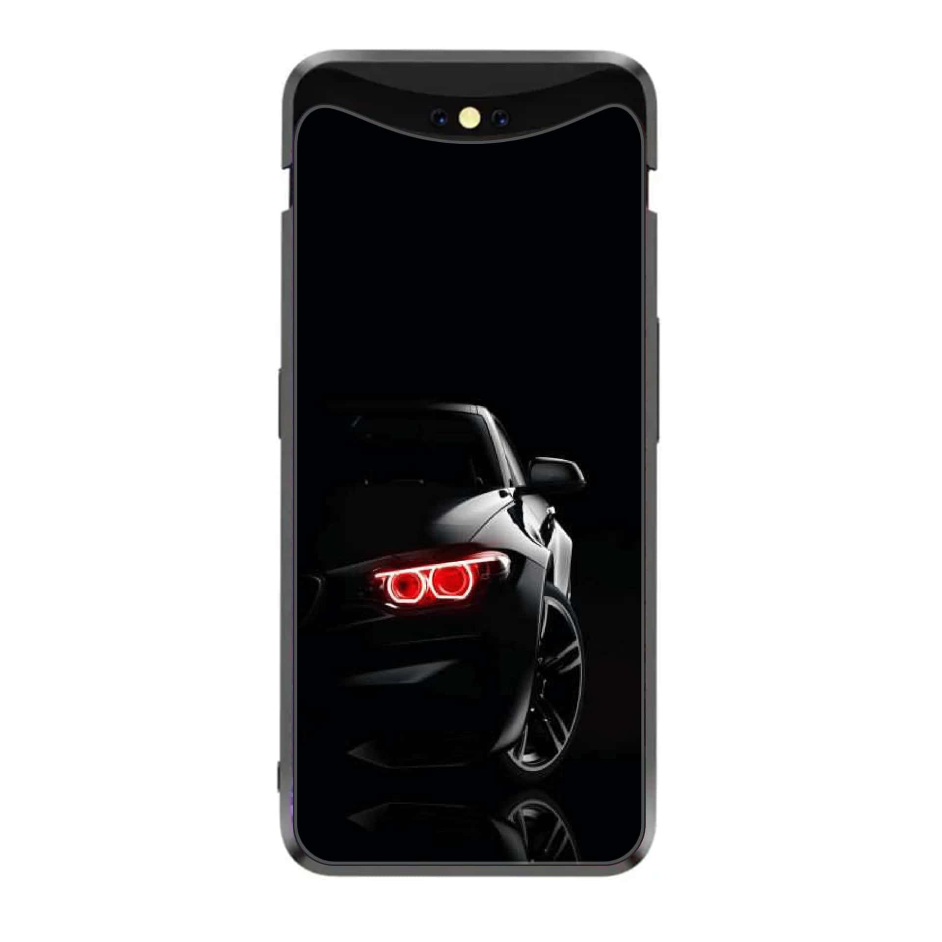 Oppo Find X - Black Art Series - Premium Printed Glass soft Bumper shock Proof Case