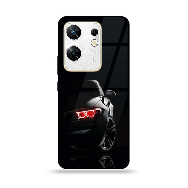 Infinix Zero 30 4G - Black Art Design 6 - Premium Printed Glass soft Bumper shock Proof Case CS-16256 CS-25030