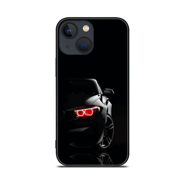 iPhone 13 - Black Art Series  Design 6 Premium Printed Glass soft Bumper shock Proof Case  CS-18990 CS-22373