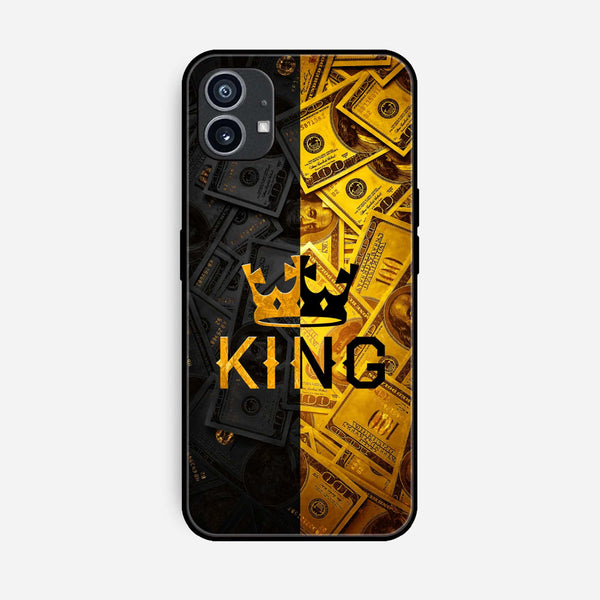 Nothing Phone 1  King Series V2.0 Series Premium Printed Glass soft Bumper shock Proof Case