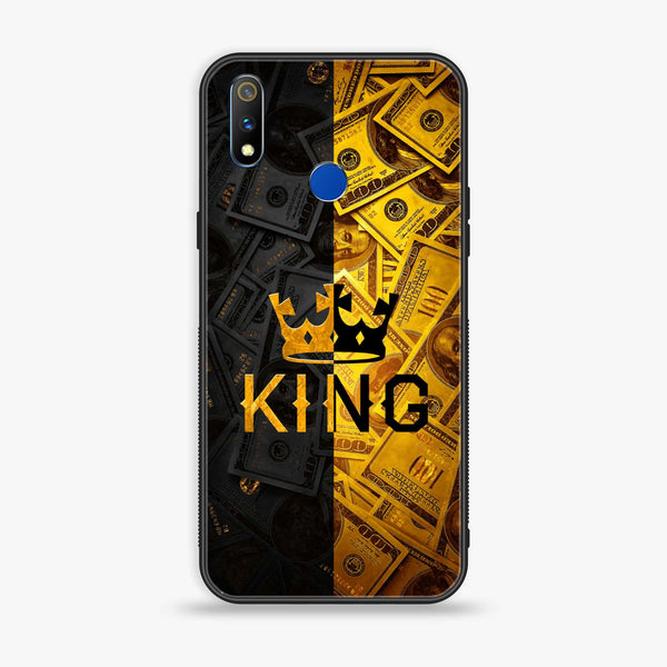 Realme 3 King Series V2.0 Premium Printed Glass soft Bumper shock Proof Case