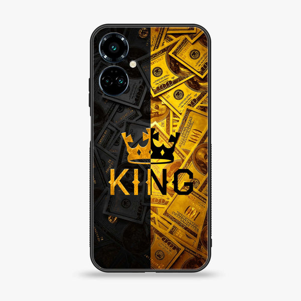 Tecno Camon 19 Pro  King series v2.0 Premium Printed Glass soft Bumper shock Proof Case