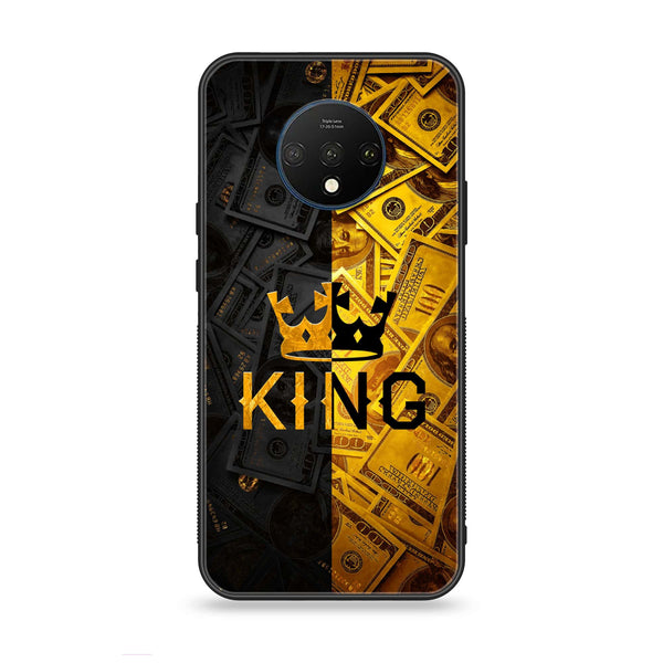 OnePlus 7T - King Series V 2.0  Design 9 - Premium Printed Glass soft Bumper shock Proof Case  CS-20277