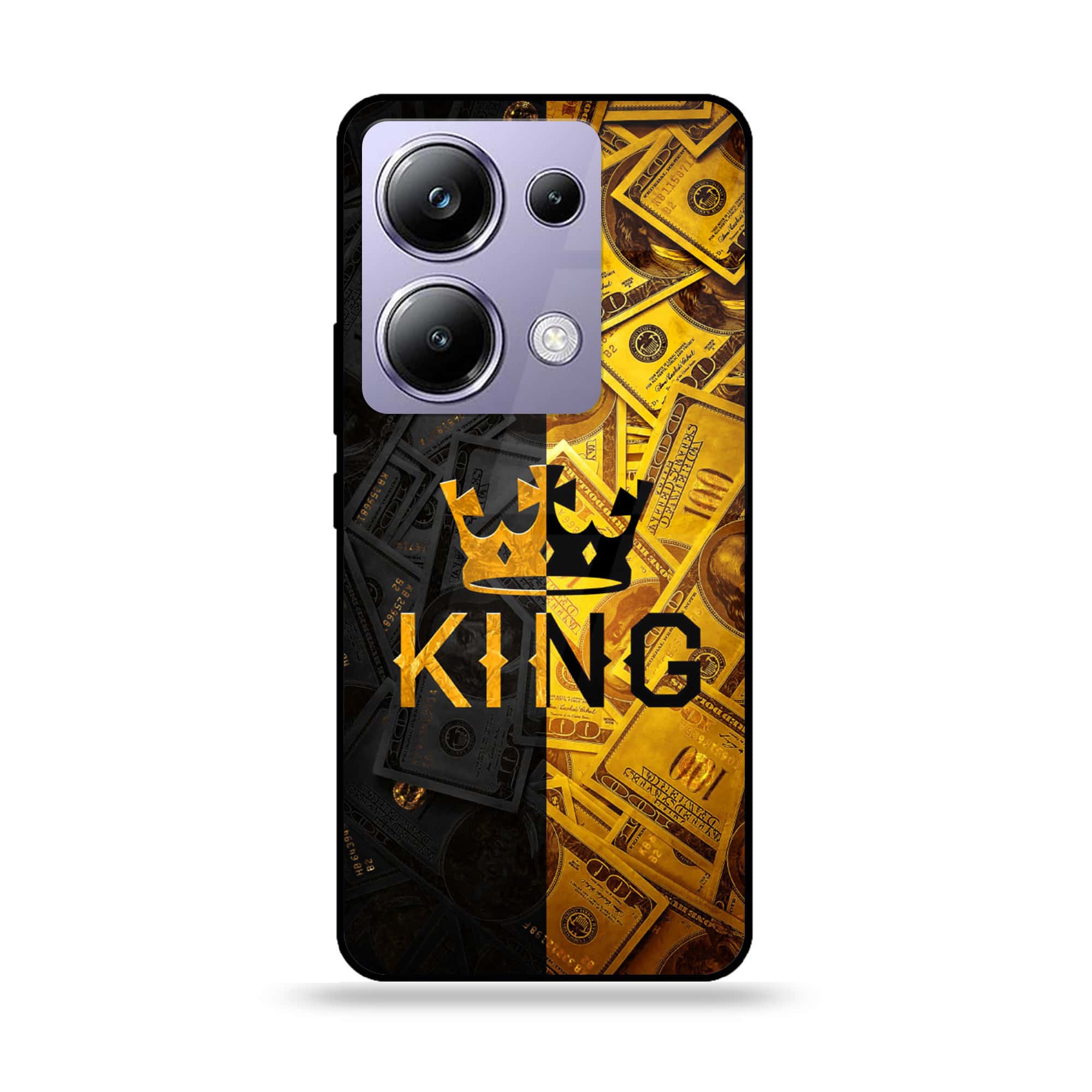 POCO M6 Pro - King Series V 2.0 - Premium Printed Glass soft Bumper shock Proof Case