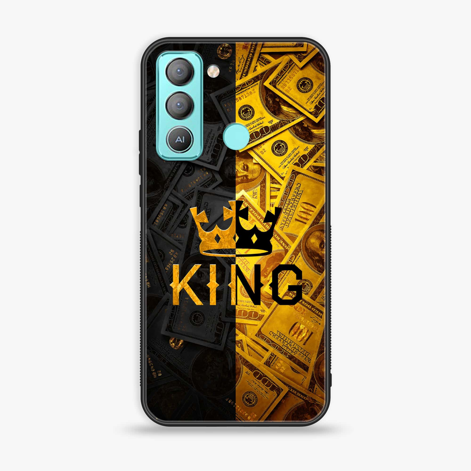 Tecno POP 5 LTE King Series V2.0 Premium Printed Glass soft Bumper shock Proof Case